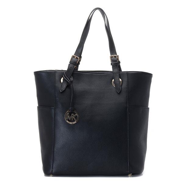 michael kors jet set zip-top tote svart grus lær med svart skinn Salg Fantastisk e100t